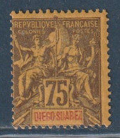 DIEGO SUAREZ - N°49 ** (1893) 75c Violet Sur Jaune - Ongebruikt