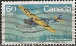 CANADA 1982 Canadian Aircraft. Bush Aircraft - 60c. - Fokker Super Universal FU - Used Stamps
