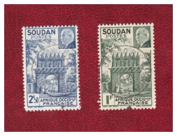 SOUDAN    . N ° 129 / 130 .   2  VALEURS  MARECHAL  PETAIN     OBLITEREES   .  SUPERBE . - Used Stamps