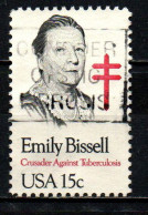 STATI UNITI - 1980 - EMILY BISSELL - LOTTA CONTRO LA TUBERCOLOSI - USATO - Usados