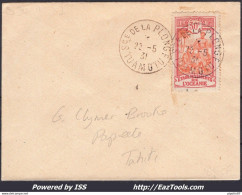 OCEANIE N°52 SUR LETTRE AVEC CAD DE LA SOCIETE DE LA PLONGE TUAMOTU 22/05/1931 RARE - Covers & Documents