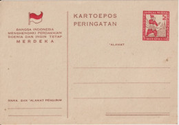 1945 - INDONESIA - CARTE ENTIER ILLUSTREE NEUVE ! - Indonesia