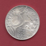 Allemagne 10 Mark 1972F-(ARGENT)-Commémorative JO 1972 Munich (3) - 10 Mark