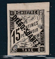 DIEGO SUAREZ - Timbres-Taxe N°9 * (1892) 15c Noir - Signé - - Unused Stamps