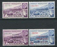 25806 Inini N°51/2**, 57/8** Maréchal Pétain  1941-44  TB - Nuovi