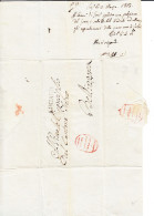 1805 Faltbrief Des Commissario Di Governo Del Distretto Di Lugano. Roter Handstempel Und Balkenstempel LUGANO In Schwarz - ...-1845 Préphilatélie