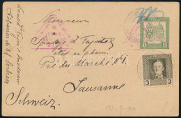 1917 8h Díjjegyes Díjkiegészítéssel Svájcba / PS-card With Additional Franking To Switzerland - Otros & Sin Clasificación