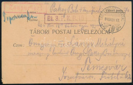 1915 Tábori Posta Levelezőlap "Bt.3.F.K.R.18" + "TP 70" - Otros & Sin Clasificación
