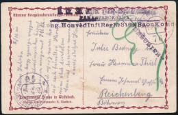 1917 Tábori Posta Képeslap "FP 76" + Magyar-német Kétnyelvű Alakulat Bélyegzés - Other & Unclassified