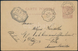 Monaco 1896 Díjjegyes Levelezőlap Polába, Majd Továbbküldve Az S.M.S. Blitz Hajóra / PS Card Addressed To Alfred Koudelk - Otros & Sin Clasificación