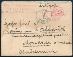 1914 Tábori Posta Levél Tartalommal "S.M. SCHIFF DALMAT" + "TIVAT / TEODO" - Other & Unclassified