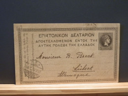 ENTIER/215     CP  GREECE   1900 POUR ALLEMAGNE - Postwaardestukken