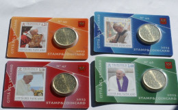 VATICAN 2023, THE STAMPS & COINCARDS, COMPLETE SET - Unused Stamps