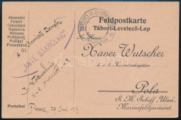 1917 Tábori Posta Levelezőlap "ERCEGNOVI A CASTELNUOVO DI CATTARO" + "S.M. Armierte Dampfer ANTE STARCEVIC" - Andere & Zonder Classificatie