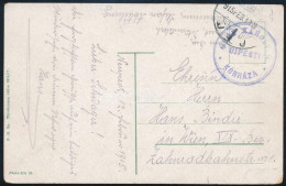 1915 Budapest (Várbazár) Képeslap "GRÓF KÁROLY S.ÚJPESTI KÓRHÁZ" Lila Bélyegzéssel - Other & Unclassified