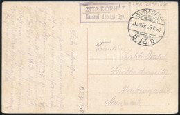 1915 Budapest (Vilmos Császár út) Képeslap "ZITA-KÓRHÁZ" Lila Bélyegzéssel - Other & Unclassified