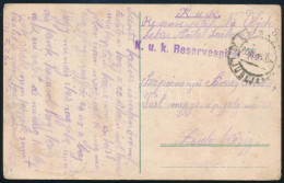 1916 Tábori Posta Képeslap (Ljubljana) "K.u.k. Reservespital No. 3." Lila Bélyegzéssel - Otros & Sin Clasificación