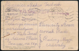 1916 Tábori Posta Képeslap (Artúr Király Lovagi Páncélban) "K.u.k. Garnisonespital Nr. 10 In Innsbruck" Lila Bélyegzésse - Otros & Sin Clasificación