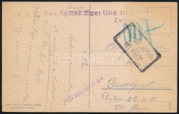 1916 Tábori Posta Képeslap (Veldes) "K.u.k. Res. Spital Eger Ung. In Veldes" Lila Bélyegzéssel - Other & Unclassified