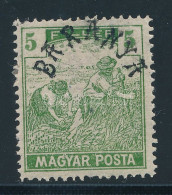 * Baranya II 1919 Magyar Posta 5f Eltolódott értékszámmal, Bodor Vizsgálójellel - Autres & Non Classés