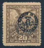 ** Debrecen II. 1920 20f Kettős Felülnyomással, Az Egyik Fordított / Mi 83x With Double Overprint, One Is Inverted. Sign - Other & Unclassified