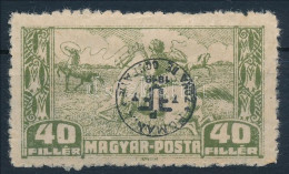 * Debrecen II. 1920 40f Közönséges Papíron, Fordított Felülnyomással / Mi 87x With Inverted Overprint. Signed: Bodor - Otros & Sin Clasificación