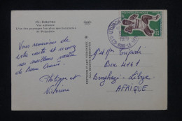 POLYNÉSIE - Affranchissement De Uturoa Sur Carte Postale En 1970 Pour La Libye - L 148324 - Briefe U. Dokumente