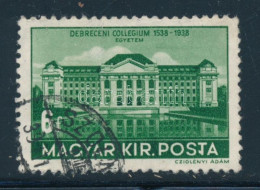 O 1938 Debrecen 6f "T Betűn Fehér Nyúlvány" Lemezhiba - Otros & Sin Clasificación