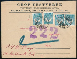 1929 Levél Budapestről Bajára 24f Bérmentesítéssel - Other & Unclassified
