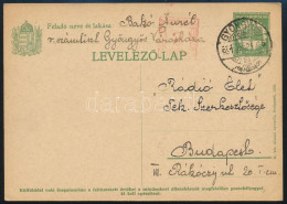 1931 Díjjegyes Levelezőlap "GYÖNGYÖS" + Gépi Kisegítő Bélyegzés - Other & Unclassified