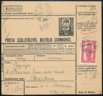 1933 Szállítólevél 70f Bérmentesítéssel, "MAGYAR KIS POSTA 26" Bélyegzéssel - Otros & Sin Clasificación