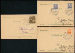 1938-1939 3 Db Levelezőlap Alkalmi Bélyegzésekkel - Autres & Non Classés