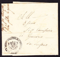 1857 Amtsbrief Aus Cureggia Nach Lugano - ...-1845 Precursores