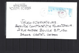 Vignette LISA Turquoise . Type Oiseaux De JUBERT - Valeur FR. 2,80 Sur Lettre Du 13-9-1993. - 1990 « Oiseaux De Jubert »