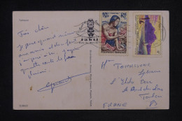 POLYNÉSIE - Affranchissement De Papeete Sur Carte Postale Pour Toulon En 1966 - L 148326 - Briefe U. Dokumente