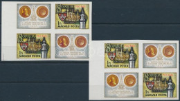 ** 1977 Sopron 4 Db Vágott Szelvényes Bélyeg ívszéli Négyestömbökben (14.000) / Mi 3206 4 Imperforate Stamps With Tab In - Other & Unclassified