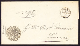 1863 Amtsbrief Aus Locarno. - ...-1845 Prephilately