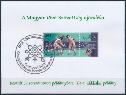 ** 2013 MOL Vivó Világbajnokság, Budapest Emlékív. Az MVSZ Ajándéka, Szelvényes Bélyeg, Alkalmi Bélyegzéssel No.014 - Autres & Non Classés