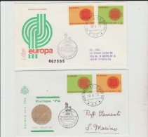 1970 N. 3 BUSTE EUROPA CEPT PREMIERJOUR D'E MISSION FIRST DAY COVER ERSTTAGSBRIEF 1°GIORNO EMIS. REPUBBLICA SAN MARINO - 1970