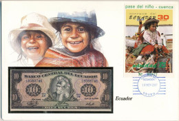 Ecuador 1986. 10S Felbélyegzett Borítékban, Bélyegzéssel T:UNC Ecuador 1986. 10 Sucres In Envelope With Stamp And Cancel - Sin Clasificación