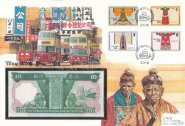 Hongkong 1986. 10D Borítékban, Alkalmi Bélyeggel és Bélyegzésekkel T:UNC Hong Kong 1986. 10 Dollars In Envelope With Sta - Sin Clasificación