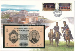 Mongólia 1955. 1T Felbélyegzett Borítékban, Bélyegzéssel T:AU Mongolia 1955. 1 Tugrik In Envelope With Stamp And Cancell - Sin Clasificación