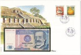 Peru 1987. 10I Felbélyegzett Borítékban, Bélyegzéssel T:UNC Peru 1987. 10 Intis In Envelope With Stamp And Cancellation  - Zonder Classificatie