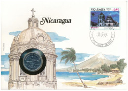 Nicaragua 1983. 50c Acél Felbélyegzett Borítékon, Bélyegzéssel, Német Nyelvű Leírással T:AU Nicaragua 1983. 50 Centavos  - Sin Clasificación