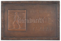 1924. "Magyar Athletikai Szövetség - 1924. Okt. 6. Győztes Csapat" Bronz Emlékplakett (100x66mm) T:XF - Sin Clasificación