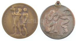 Sződy Szilárd (1878-1939) 1928. "Magyar Főiskolai Sportegyletek Egyesülése - 1907 / Bajnoki Érem" Bronz Díjérem, Hátolda - Unclassified