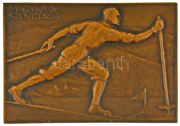 Berán Lajos (1883-1943) 1930. "Magyar Sí Szövetség" Sí Sport Díjplakett Hátoldalán "1940. II. 2." Gravírozással és "Ludv - Sin Clasificación