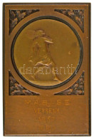 1937. "MABI SE Verseny 1937 III. Díj" Bronz Tenisz Díjplakett (39x59mm) T:AU - Zonder Classificatie