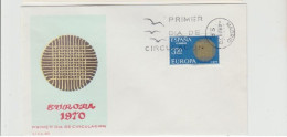 1970 N. 1 BUSTA EUROPA CEPT PREMIERJOUR D'E MISSION FIRST DAY COVER ERSTTAGSBRIEF 1°GIORNO EMIS. ESPANA SPAGNA - 1970