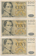 Belgium 1957-1958. 100Fr (3x) T:F Belgium 1957-1958. 100 Francs (3x) C:F - Sin Clasificación